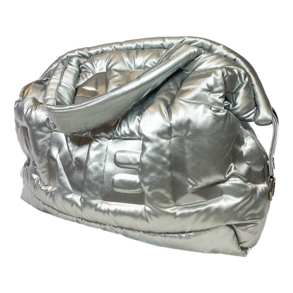 Chanel Silver Doudoune Nylon Puffer Tote
