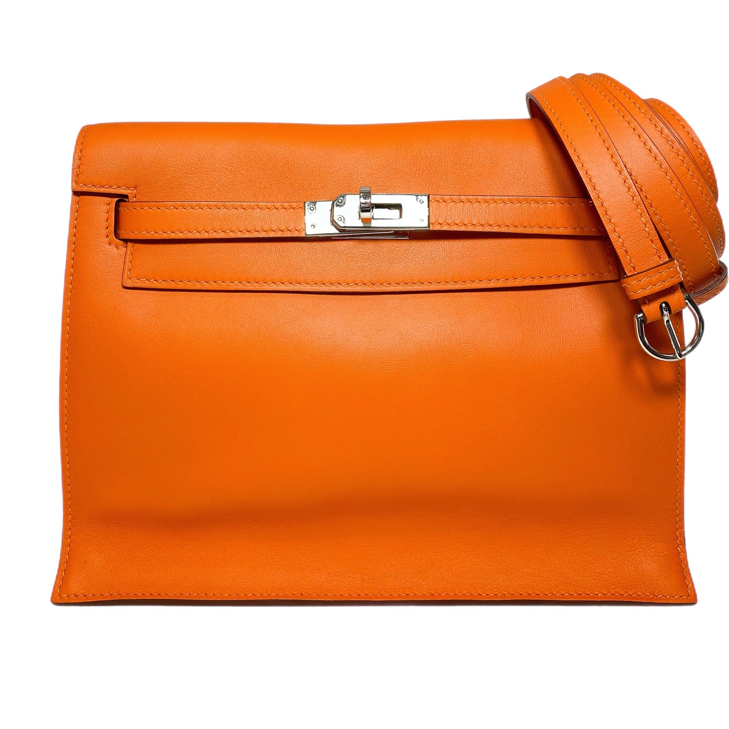 Hermes Kelly Danse Orange Evercolor Palladium Hardware
