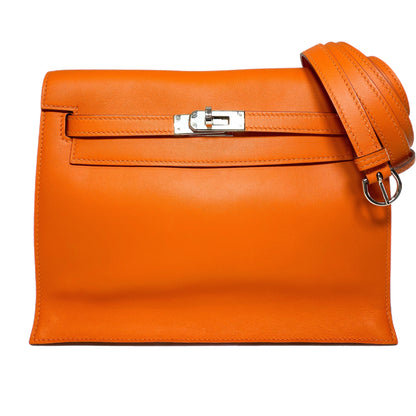 Hermes Kelly Danse Orange Evercolor Palladium Hardware