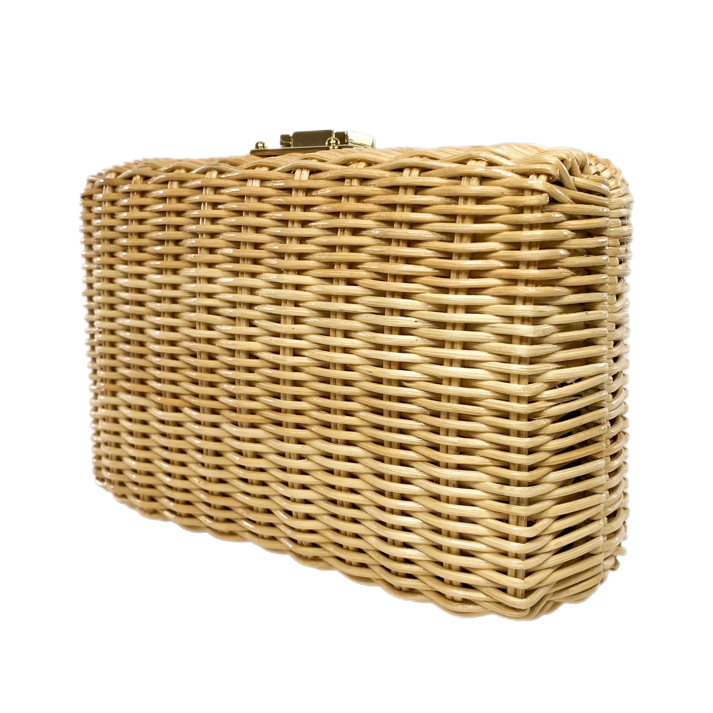 Prada Natural Wicker Box Clutch