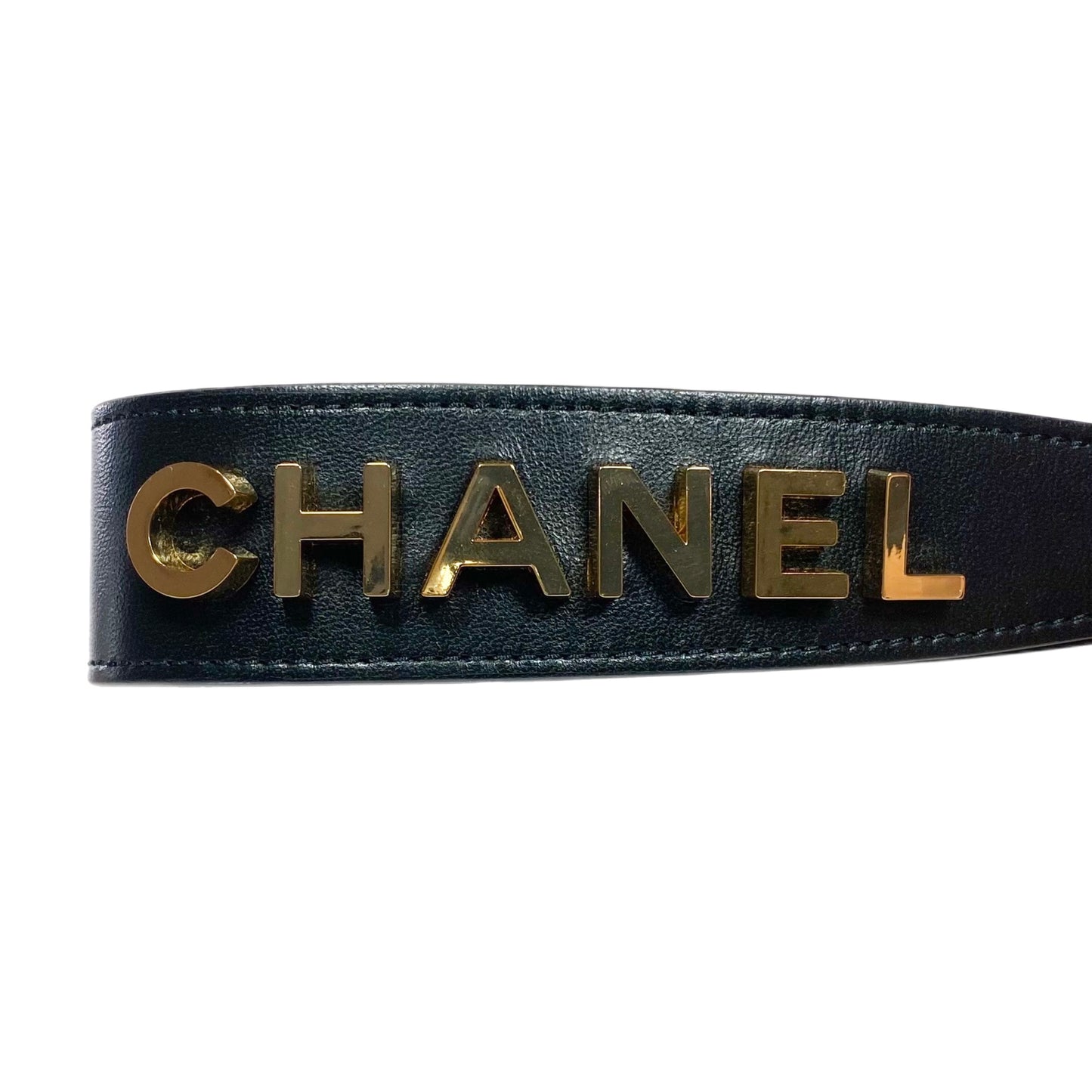 Chanel Gold and Black Metallic Lambskin Kheops Pyramid Wristlet Bag