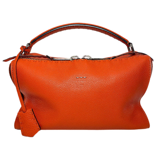 Fendi Dark Orange Lei Boston Tote