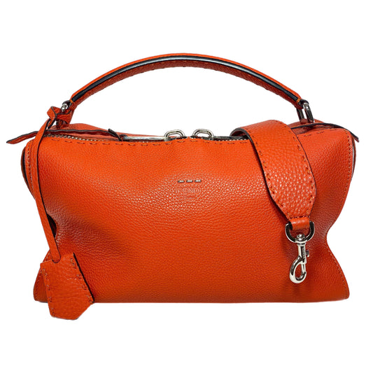 Fendi Dark Orange Lei Boston Tote