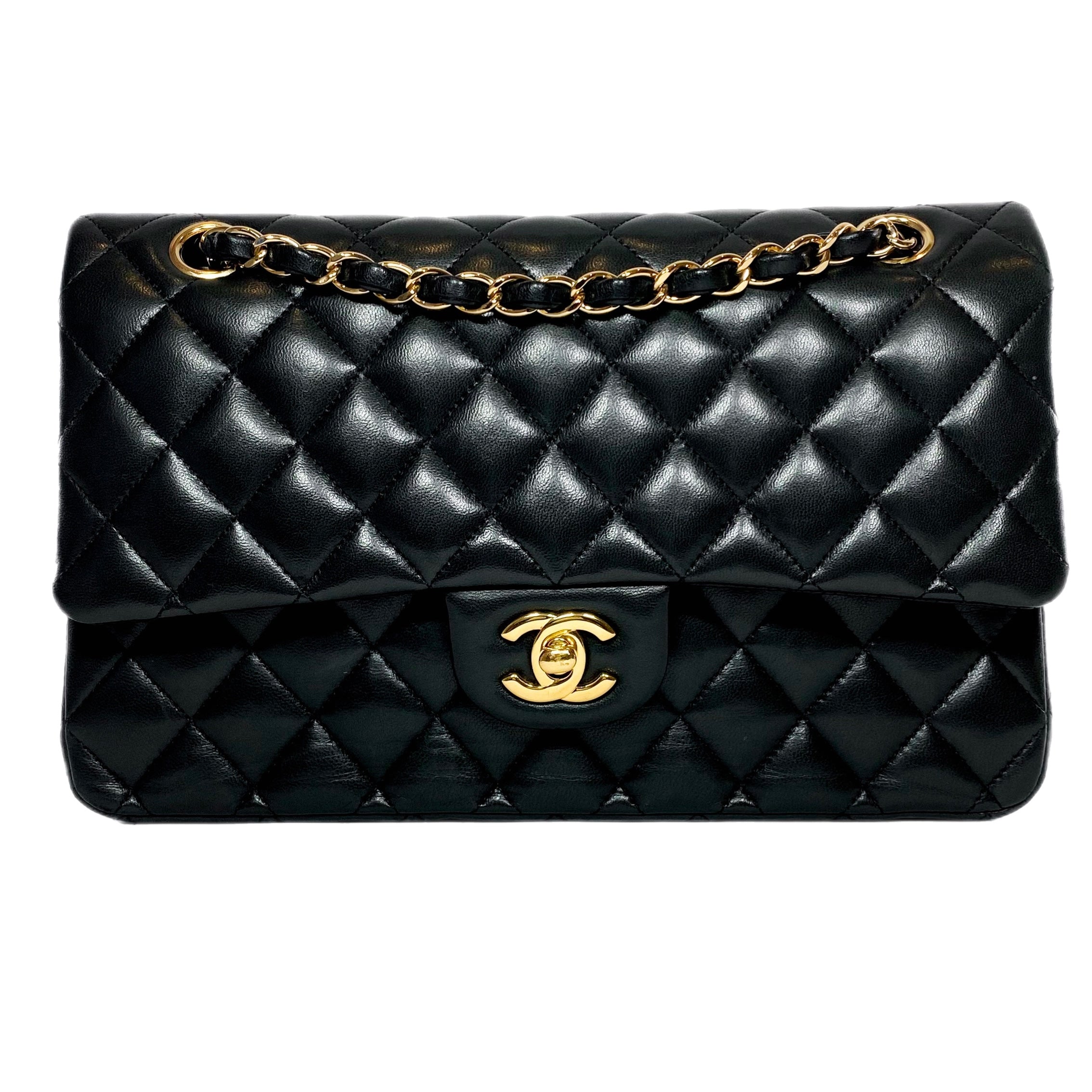 Chanel double on sale flap lambskin medium