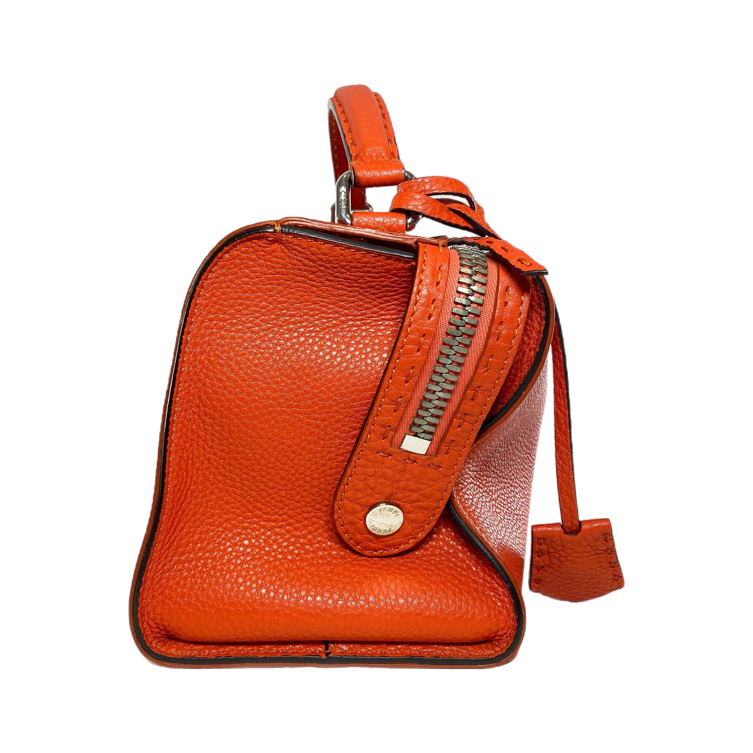 Fendi Dark Orange Lei Boston Tote