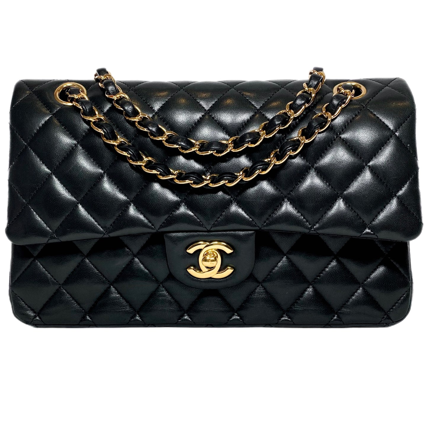 Chanel Black Medium Lambskin Double Flap Bag