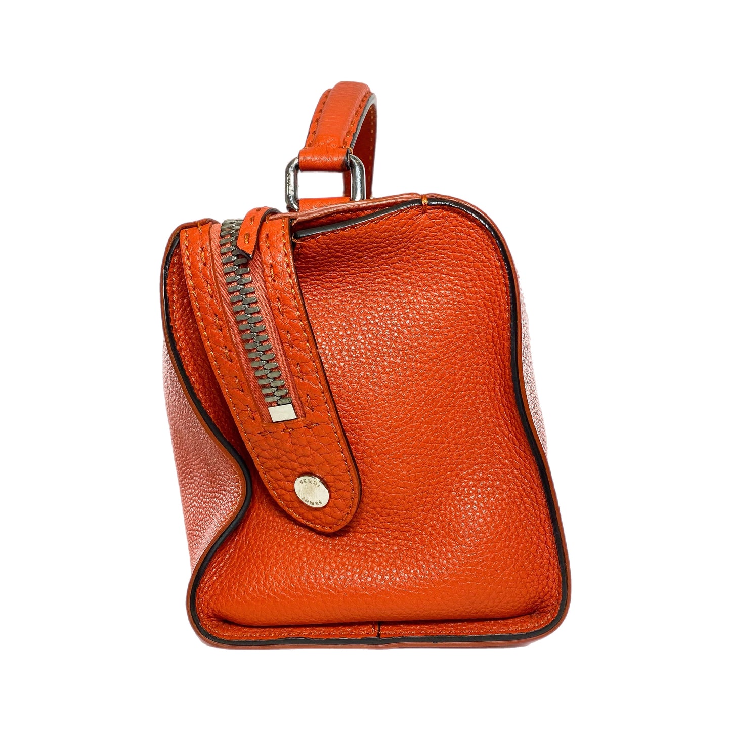 Fendi Dark Orange Lei Boston Tote