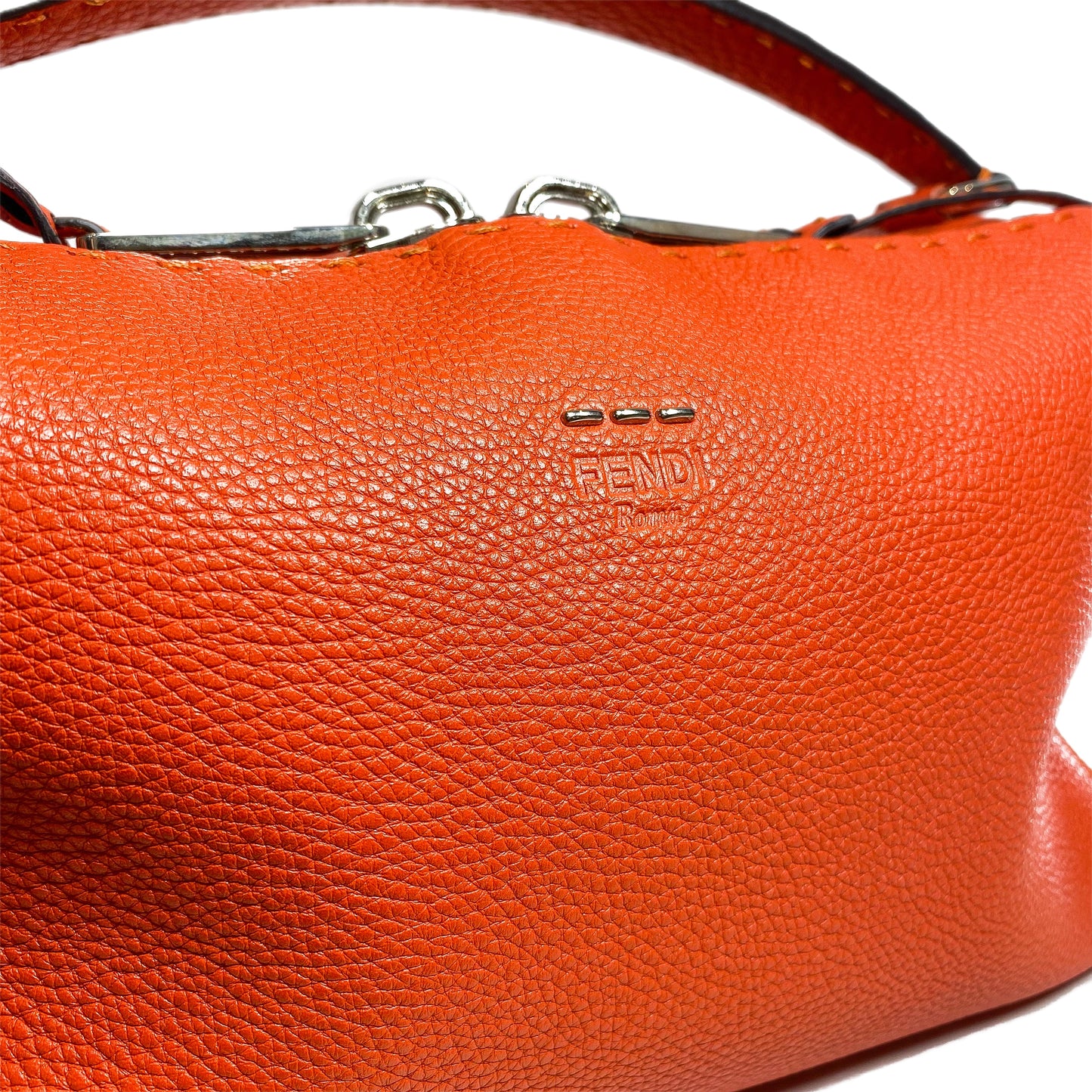 Fendi Dark Orange Lei Boston Tote