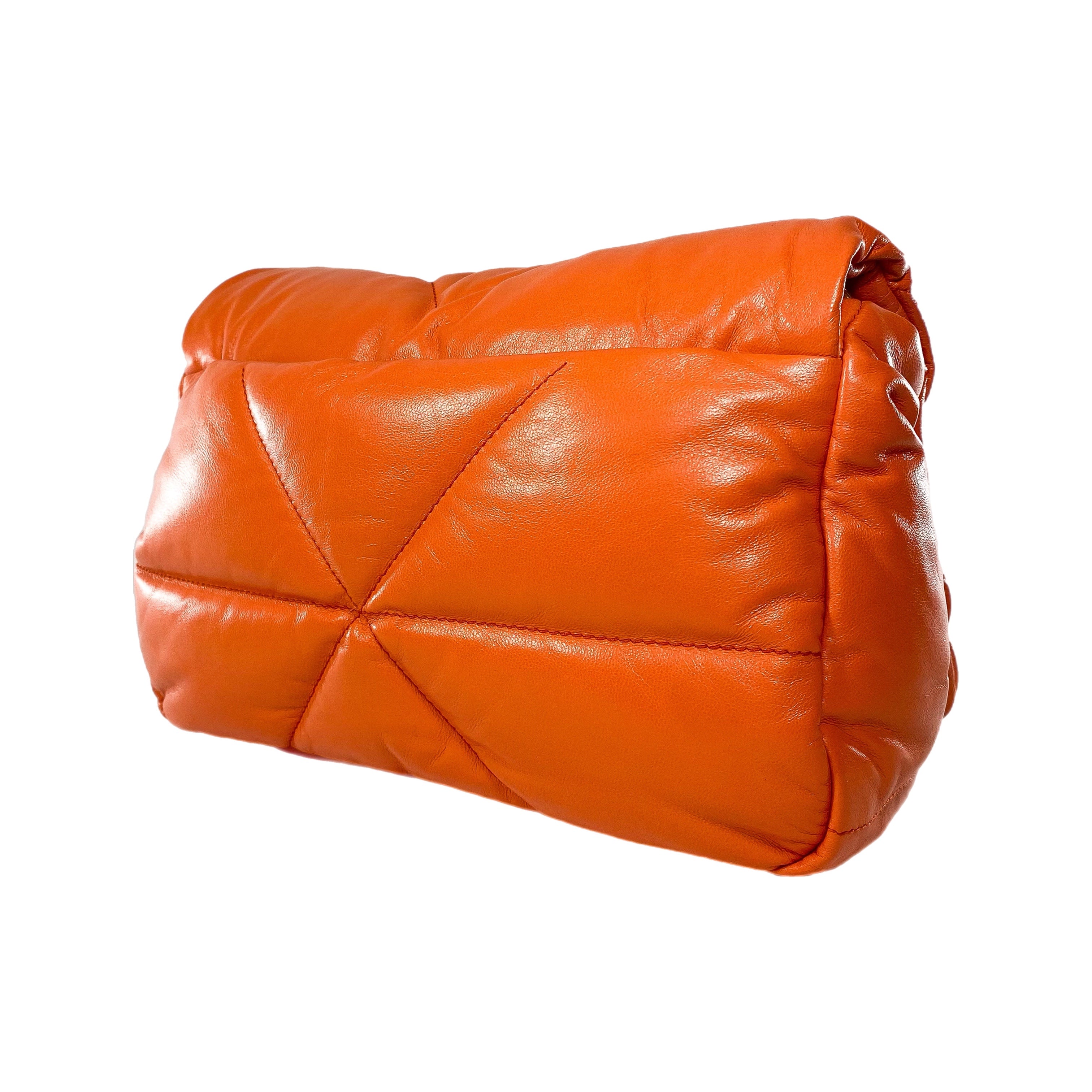 Prada Quilted Orange Nappa Shoulder Bag