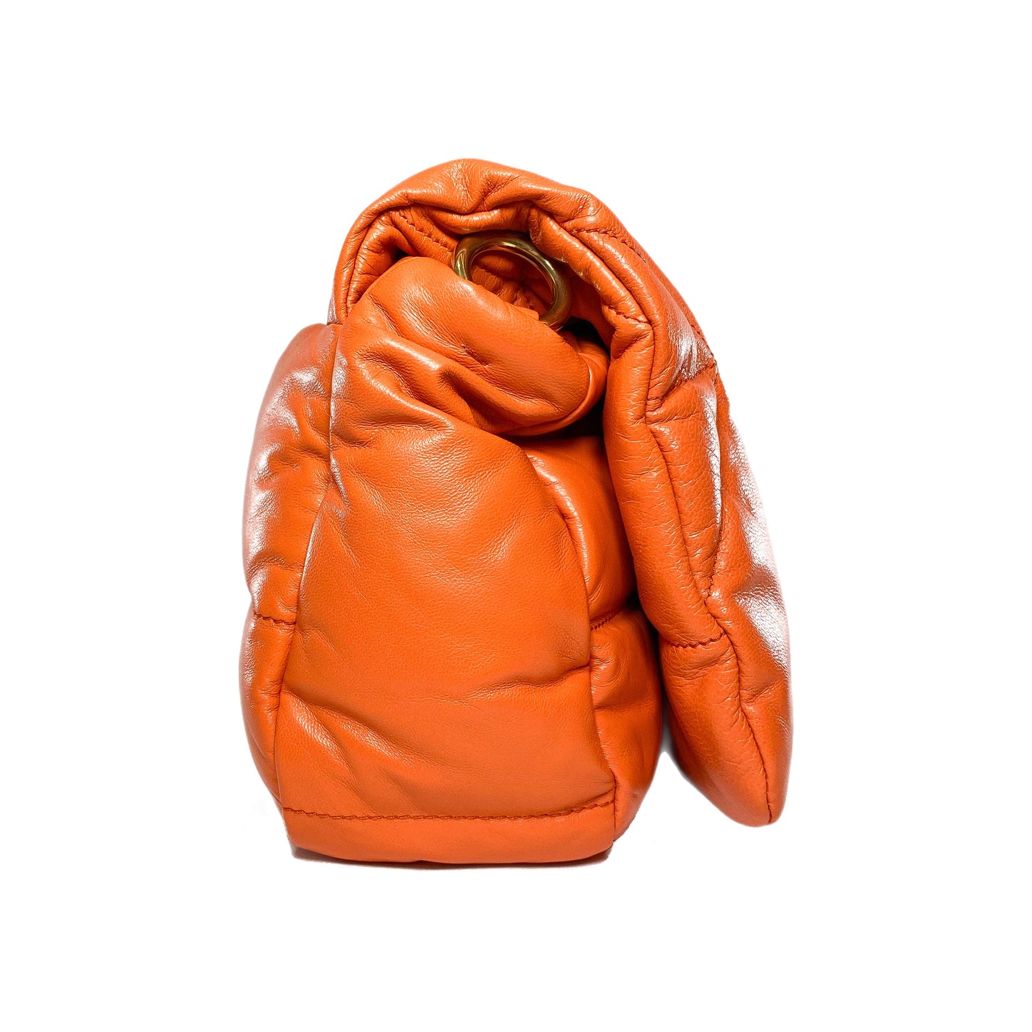 Prada Quilted Orange Nappa Shoulder Bag