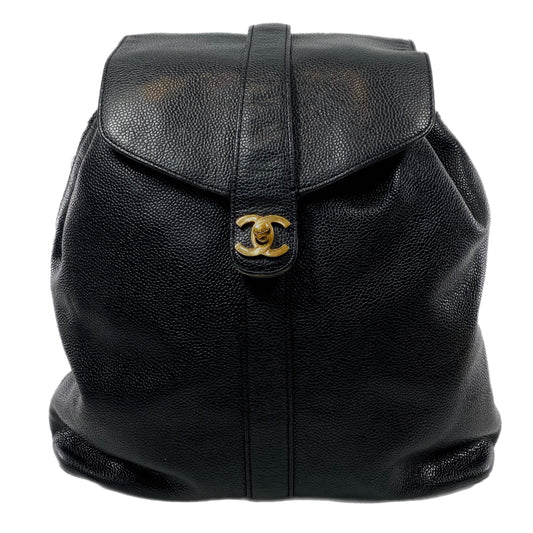Chanel Black Caviar Backpack