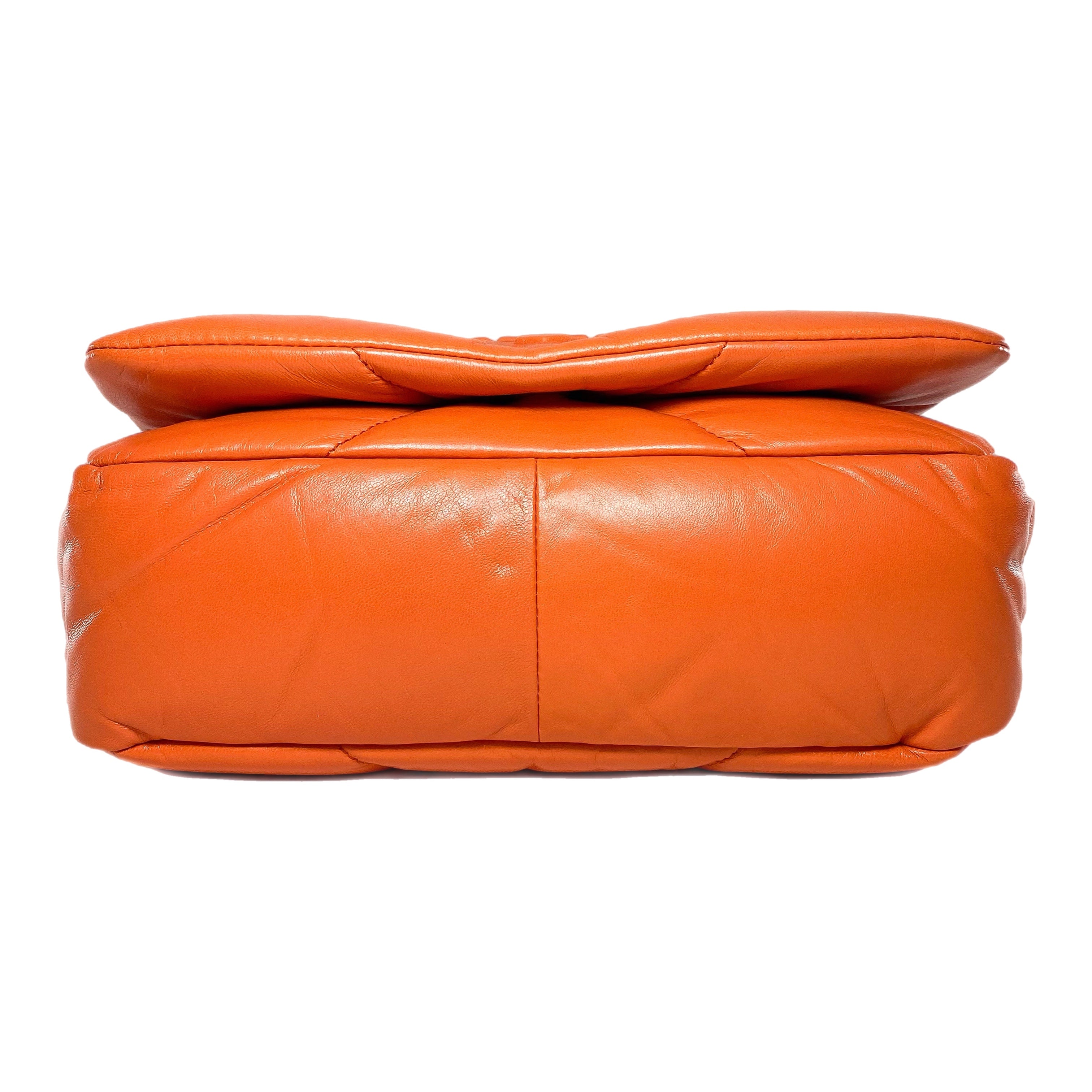 Prada Quilted Orange Nappa Shoulder Bag