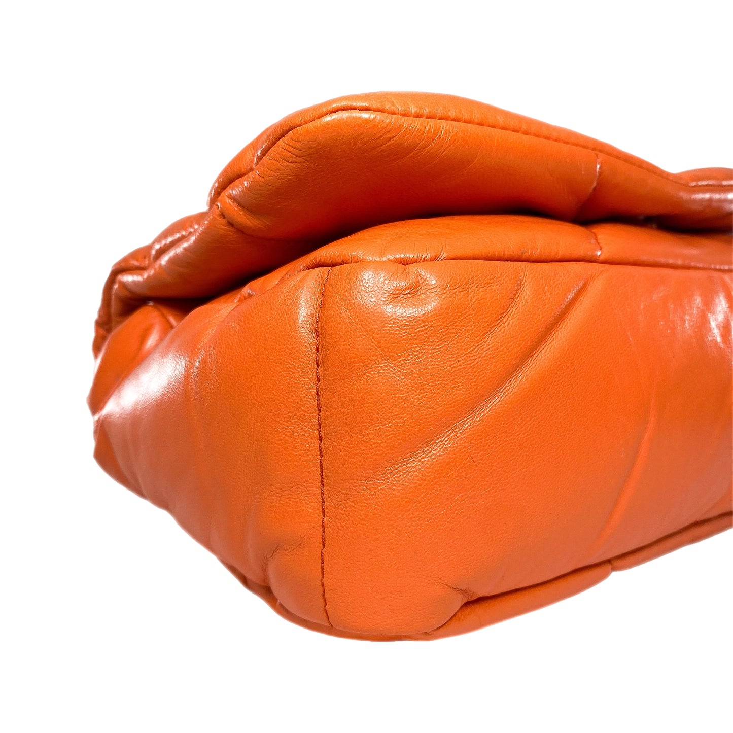 Prada Quilted Orange Nappa Shoulder Bag