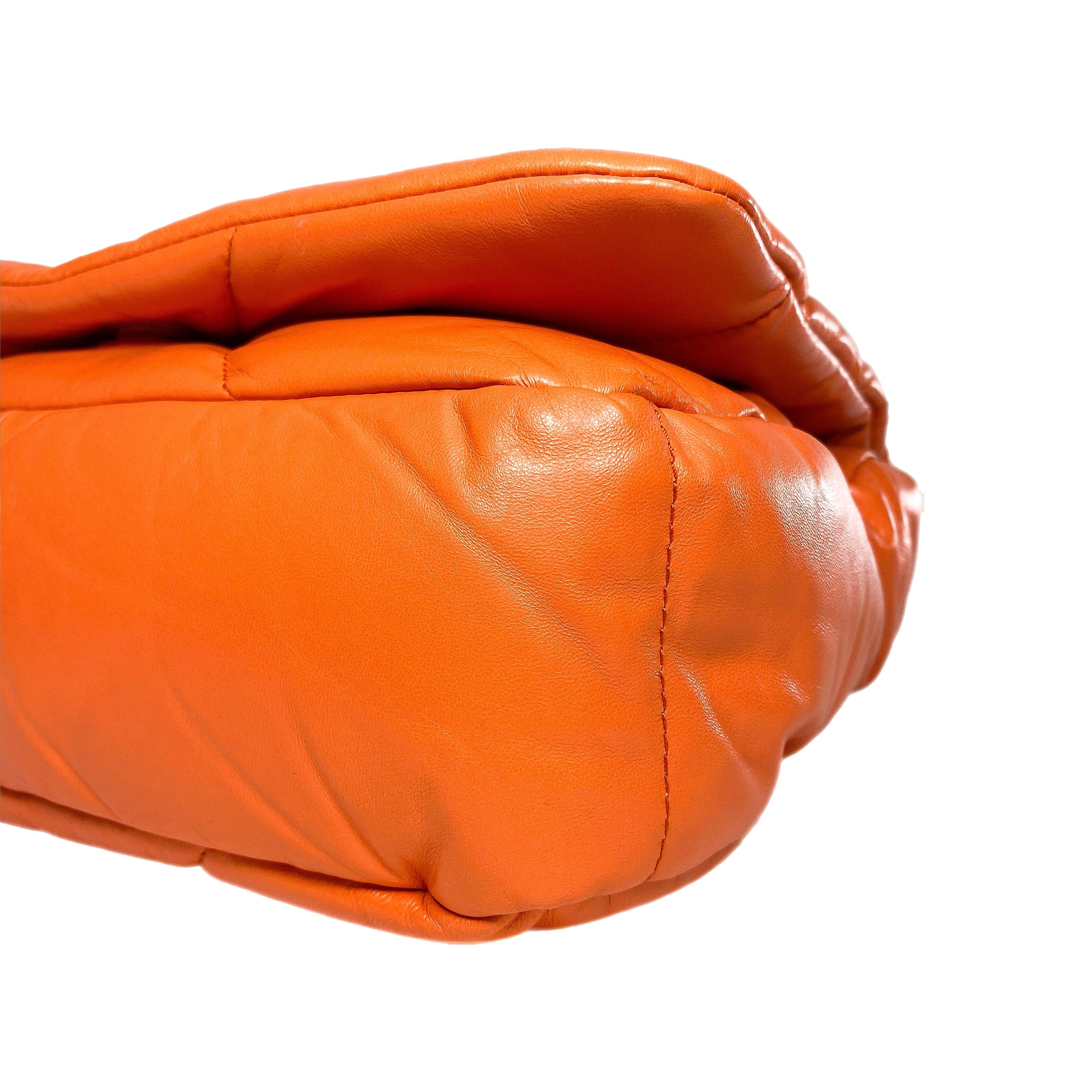 Prada Quilted Orange Nappa Shoulder Bag