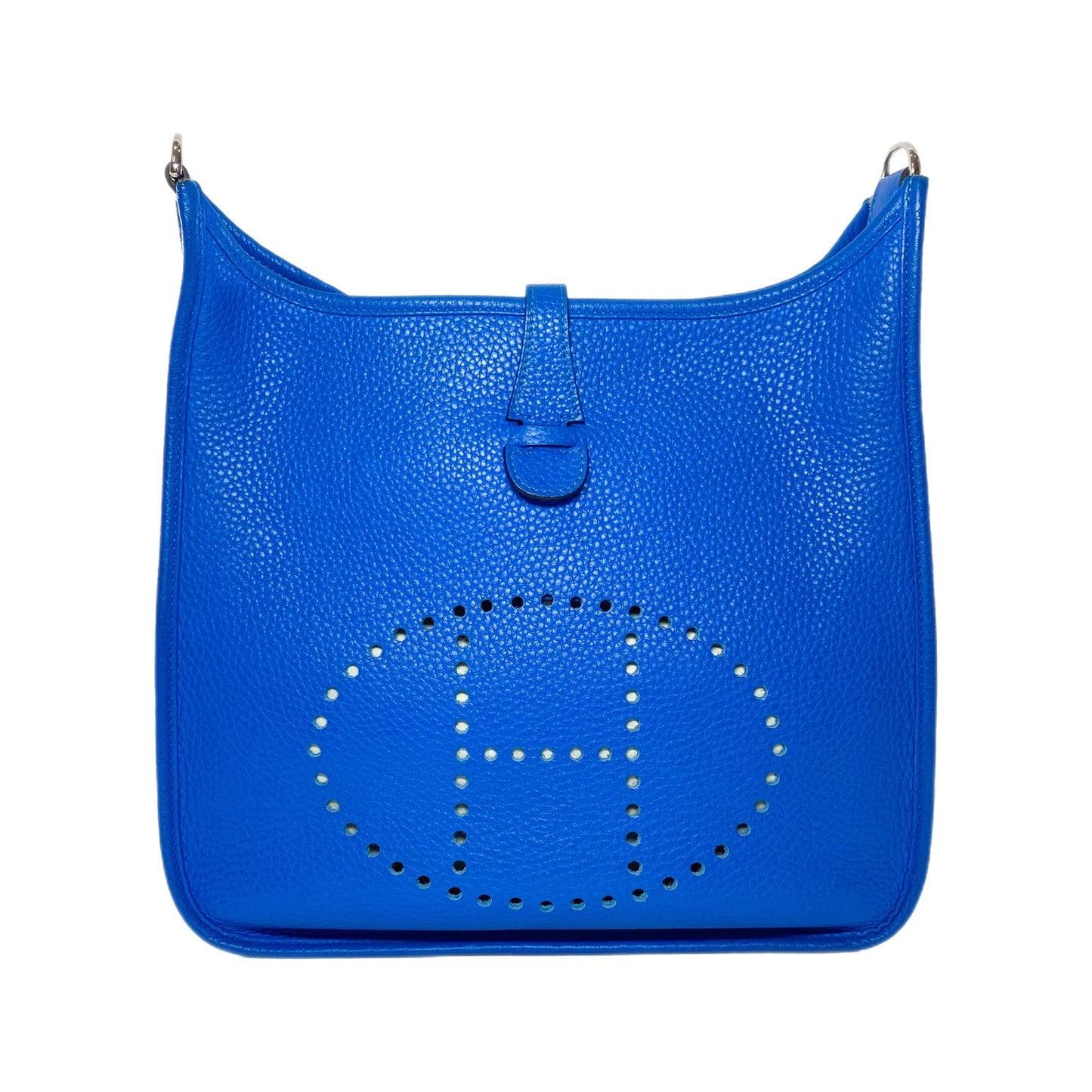Hermes Evelyne III PM Bleu Hydra Clemence Palladium Hardware
