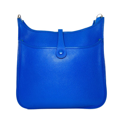 Hermes Evelyne III PM Bleu Hydra Clemence Palladium Hardware