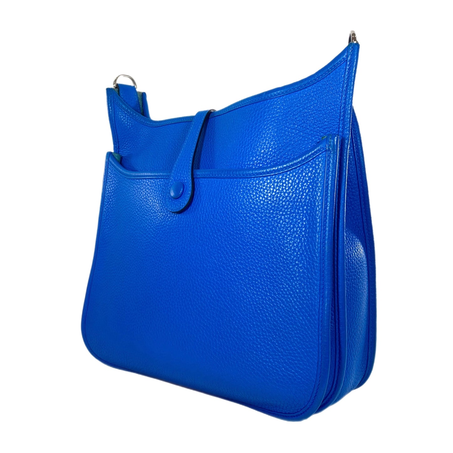 Hermes Evelyne III PM Bleu Hydra Clemence Palladium Hardware