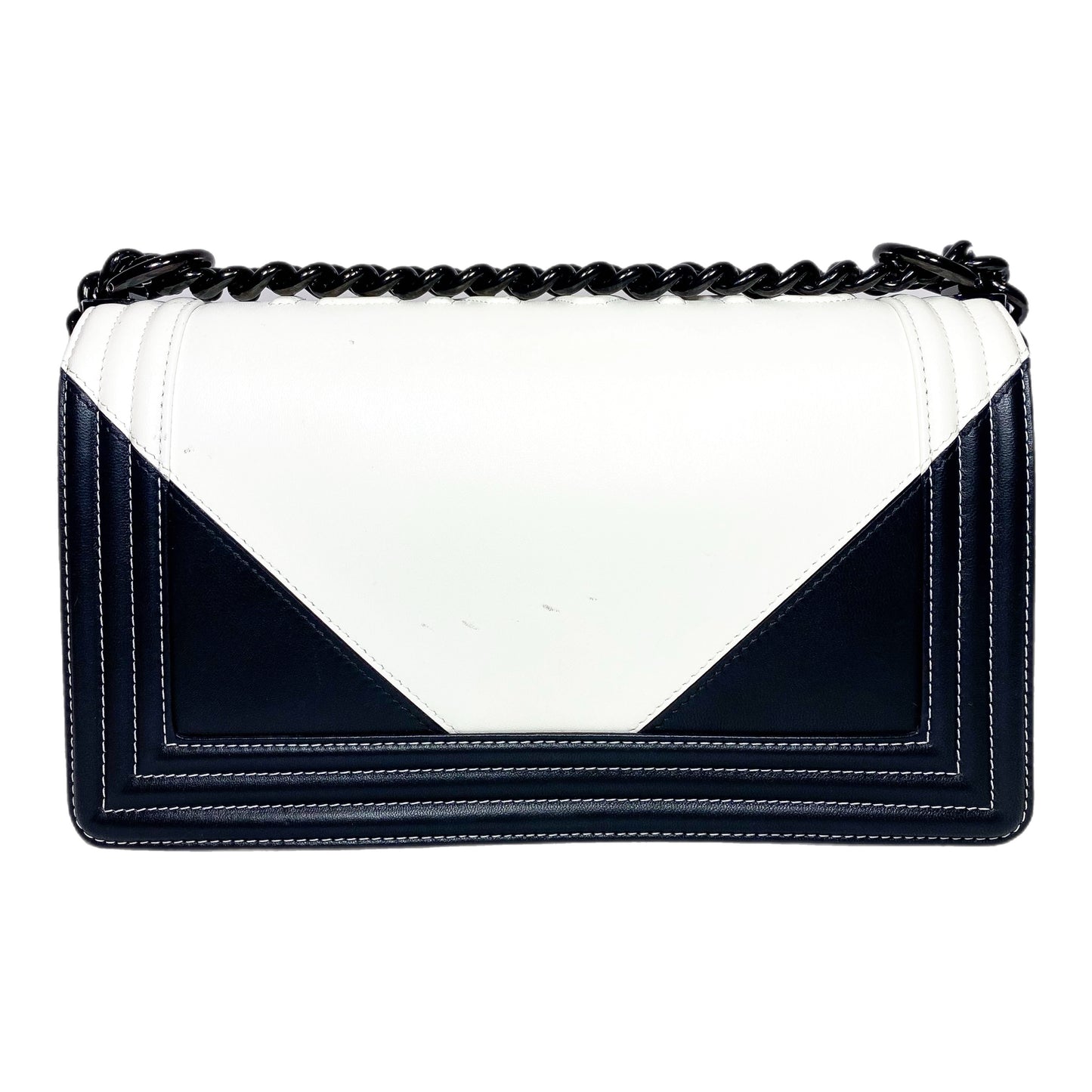 Chanel Black and White Geometric New Medium Boy Bag