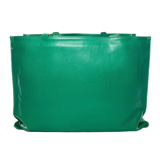 Chanel Green Jumbo XL Timeless Shopping Tote