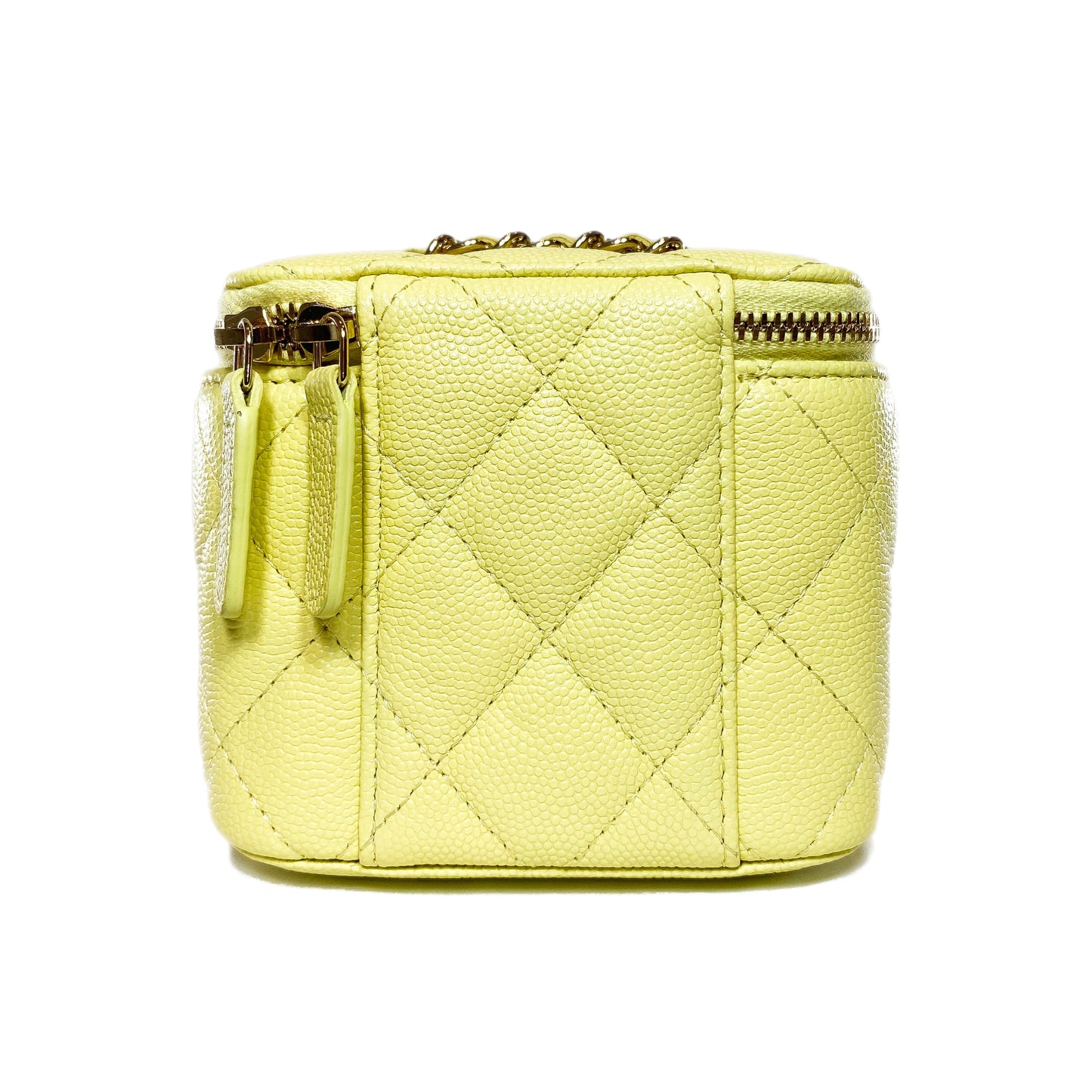 Chanel Yellow Quilted Mini Vanity