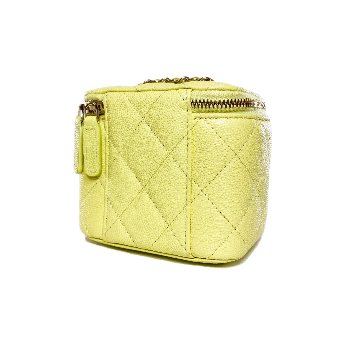Chanel Yellow Quilted Mini Vanity