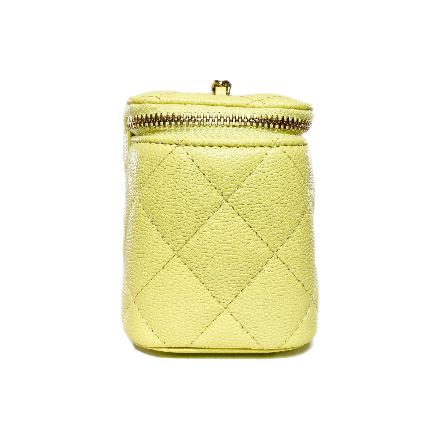 Chanel Yellow Quilted Mini Vanity