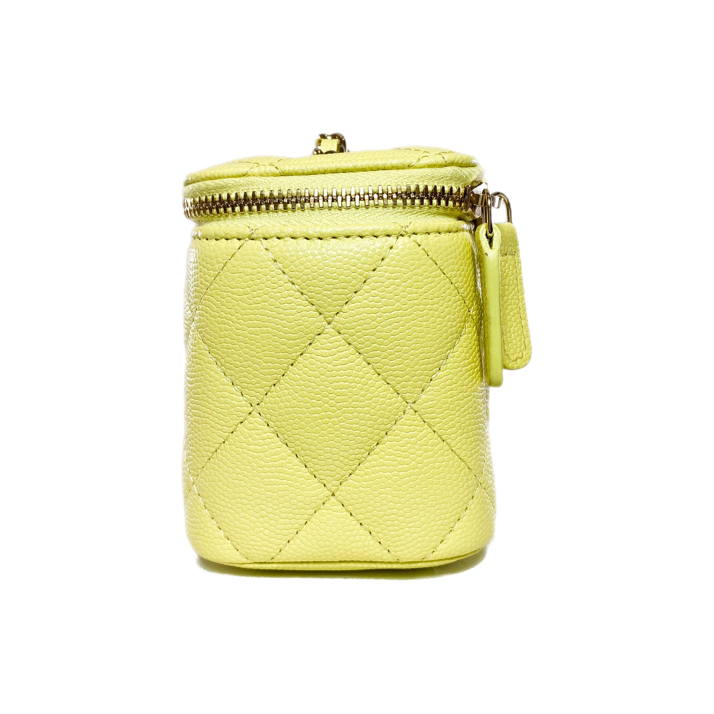 Chanel Yellow Quilted Mini Vanity