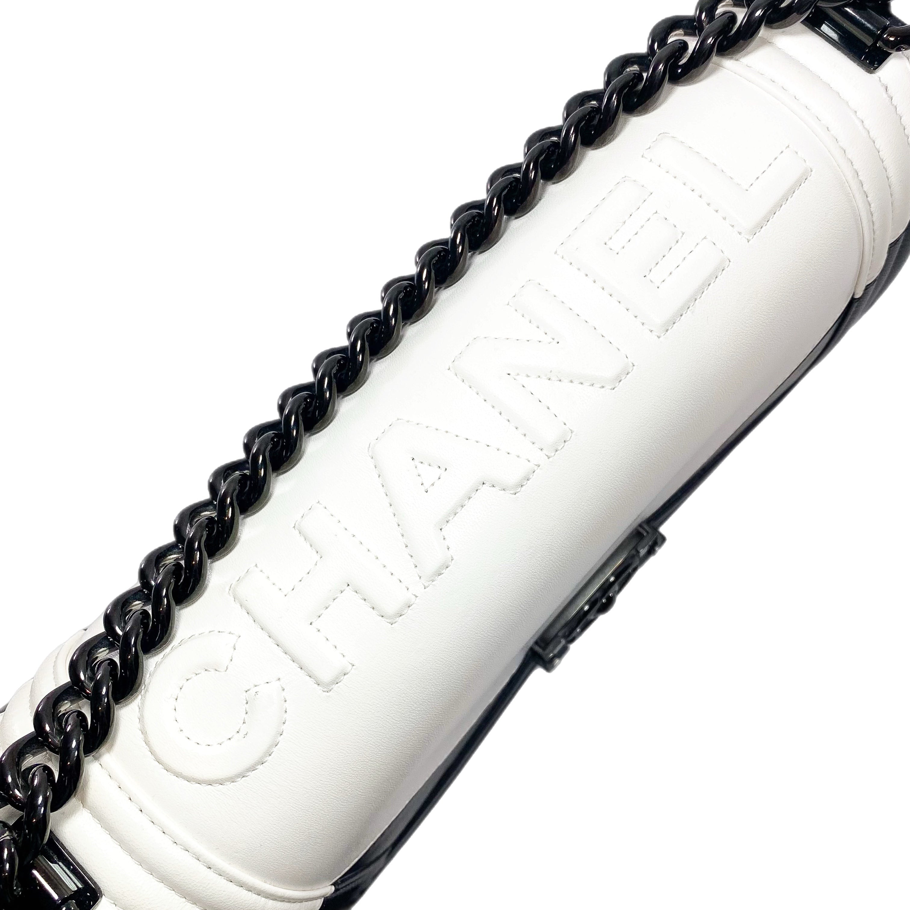 Chanel Black and White Geometric New Medium Boy Bag