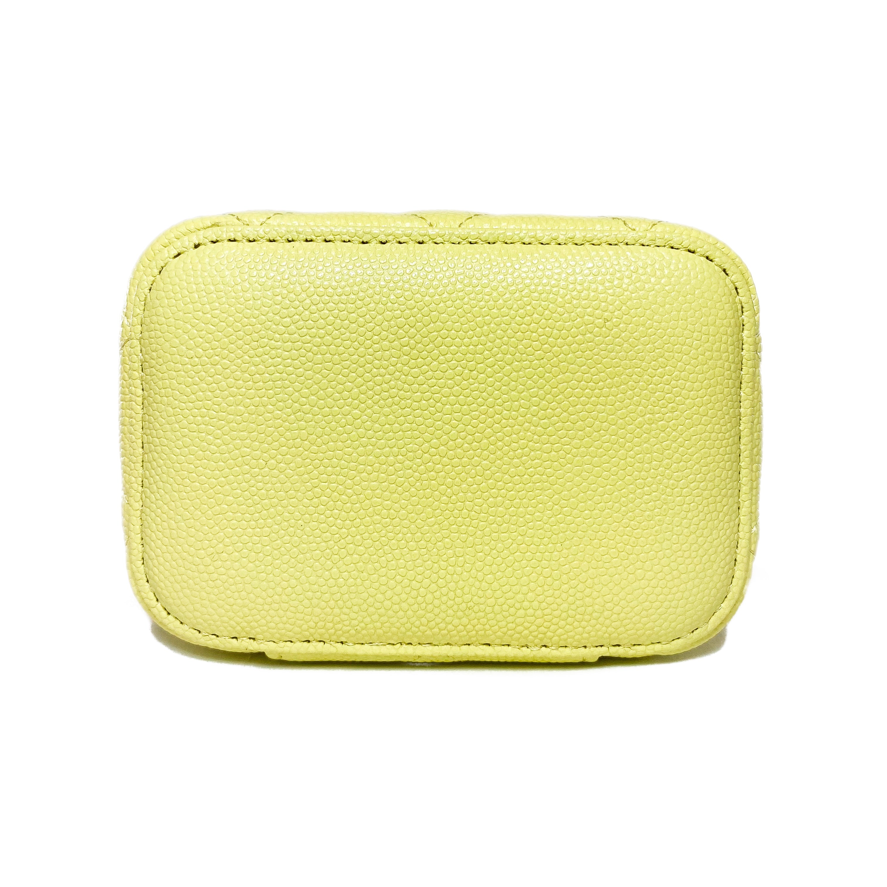 Chanel Yellow Quilted Mini Vanity