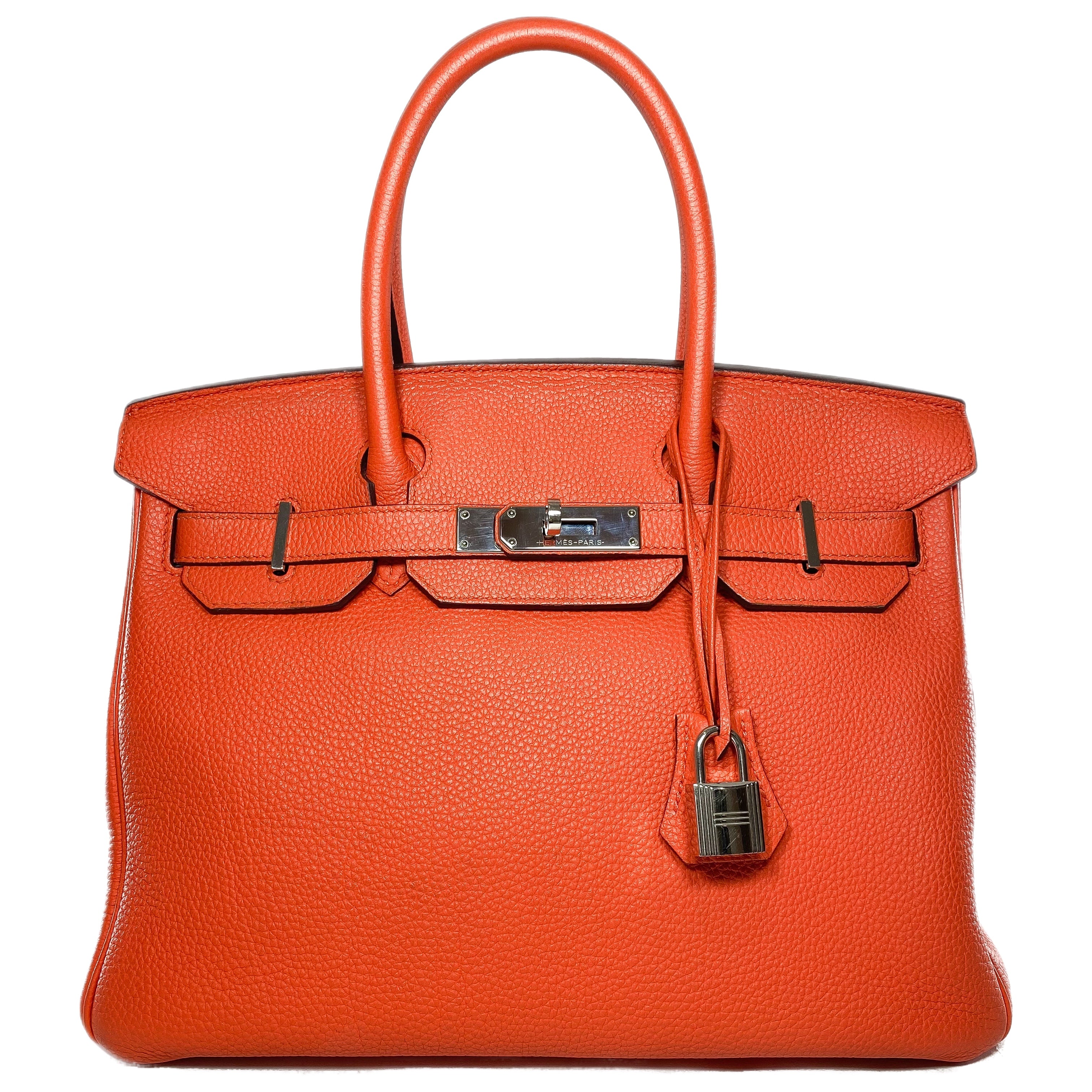 Hermes Birkin 30 Feu Togo Palladium Hardware