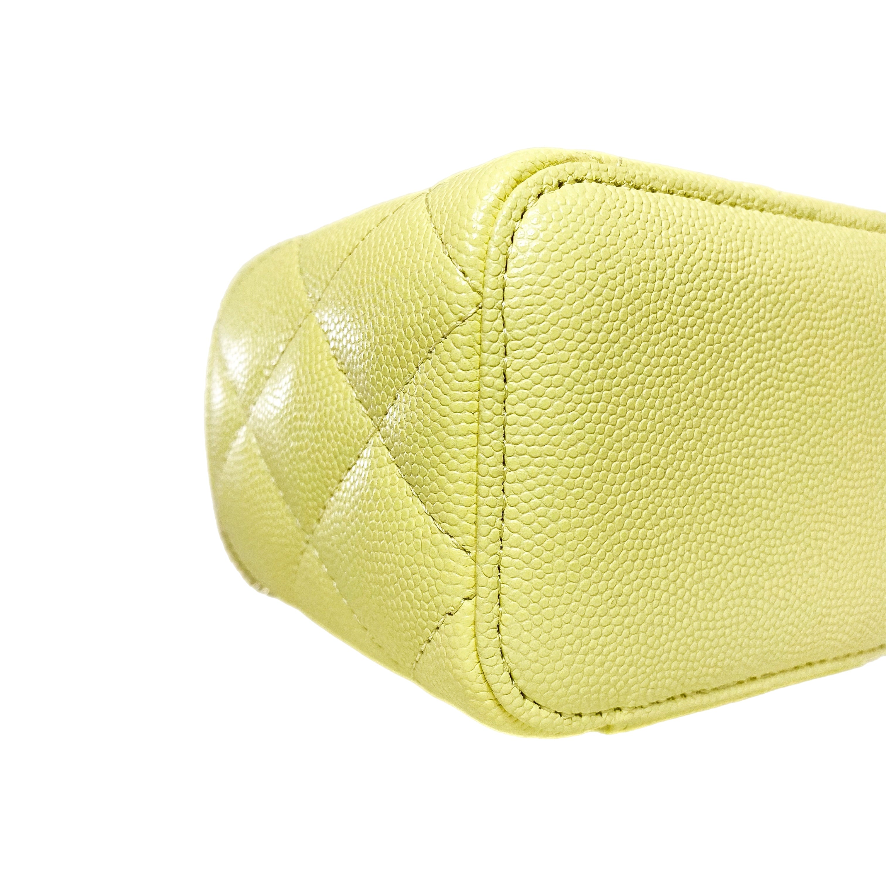 Chanel Yellow Quilted Mini Vanity