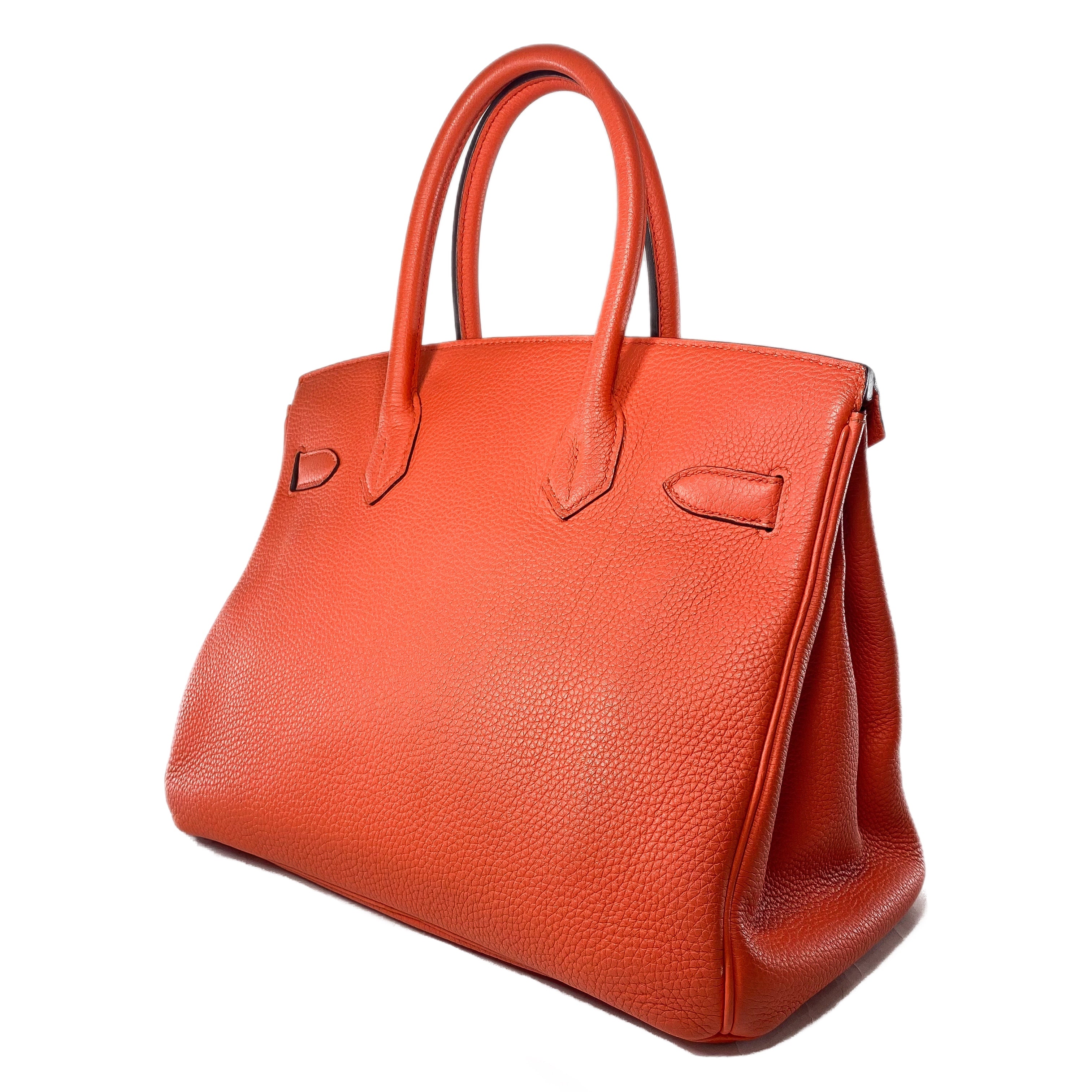 Hermes Birkin 30 Feu Togo Palladium Hardware