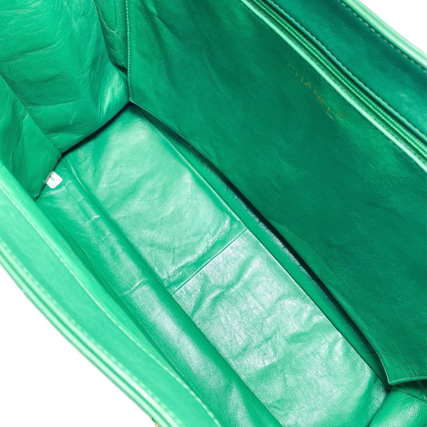 Chanel Green Jumbo XL Timeless Shopping Tote