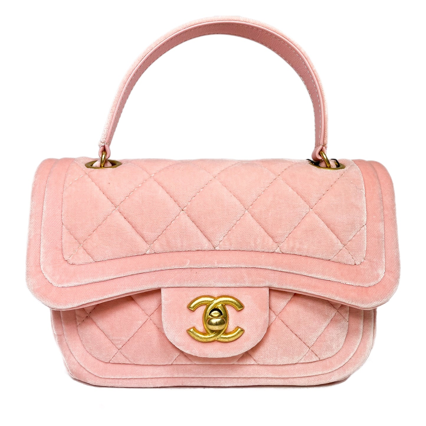 Chanel Pink Velvet Mini Flap Bag