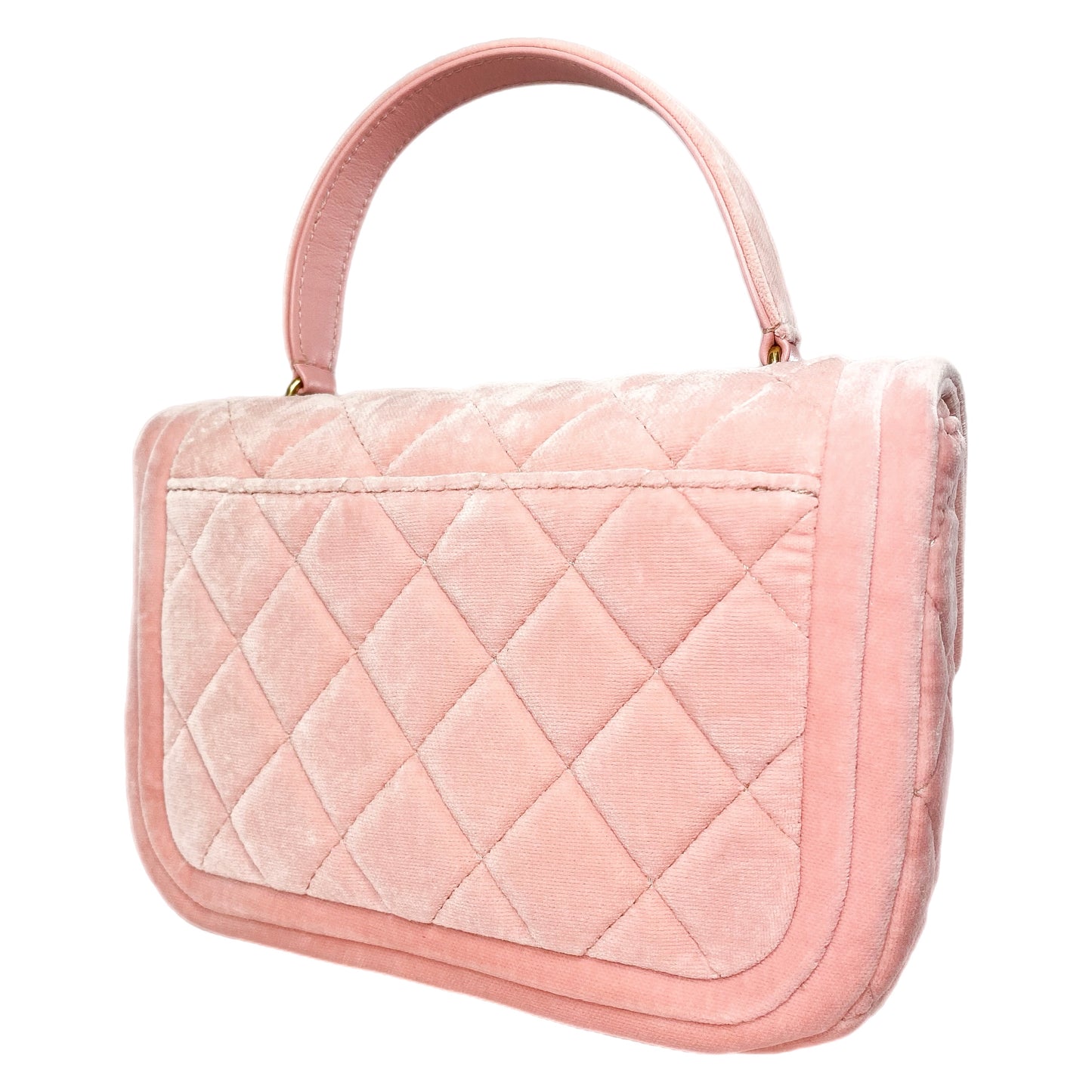 Chanel Pink Velvet Mini Flap Bag
