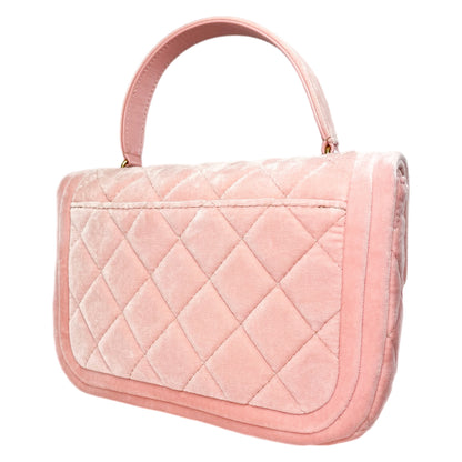 Chanel Pink Velvet Mini Flap Bag