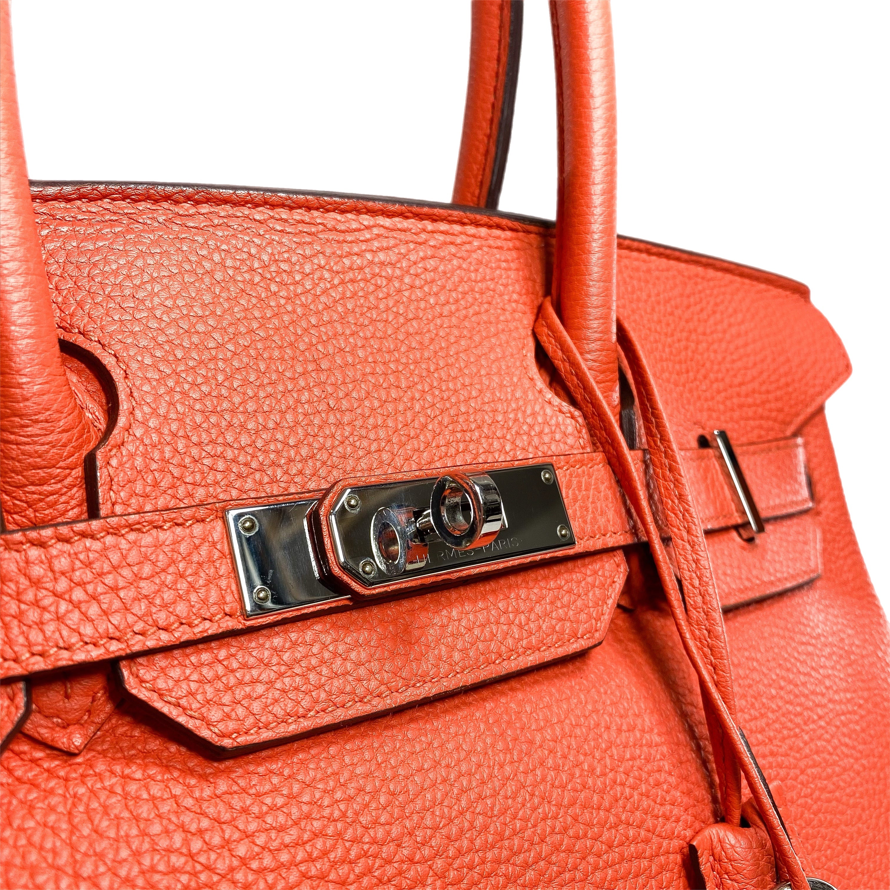 Hermes Birkin 30 Feu Togo Palladium Hardware