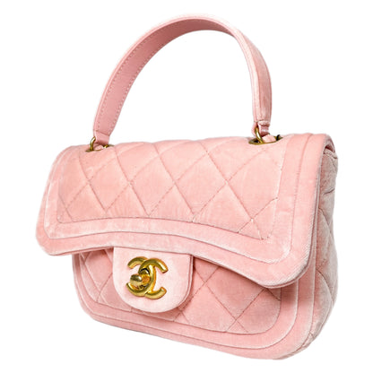 Chanel Pink Velvet Mini Flap Bag