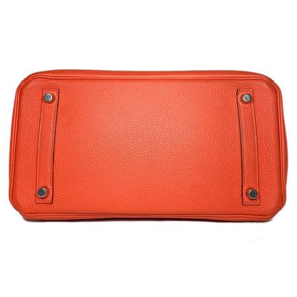 Hermes Birkin 30 Feu Togo Palladium Hardware