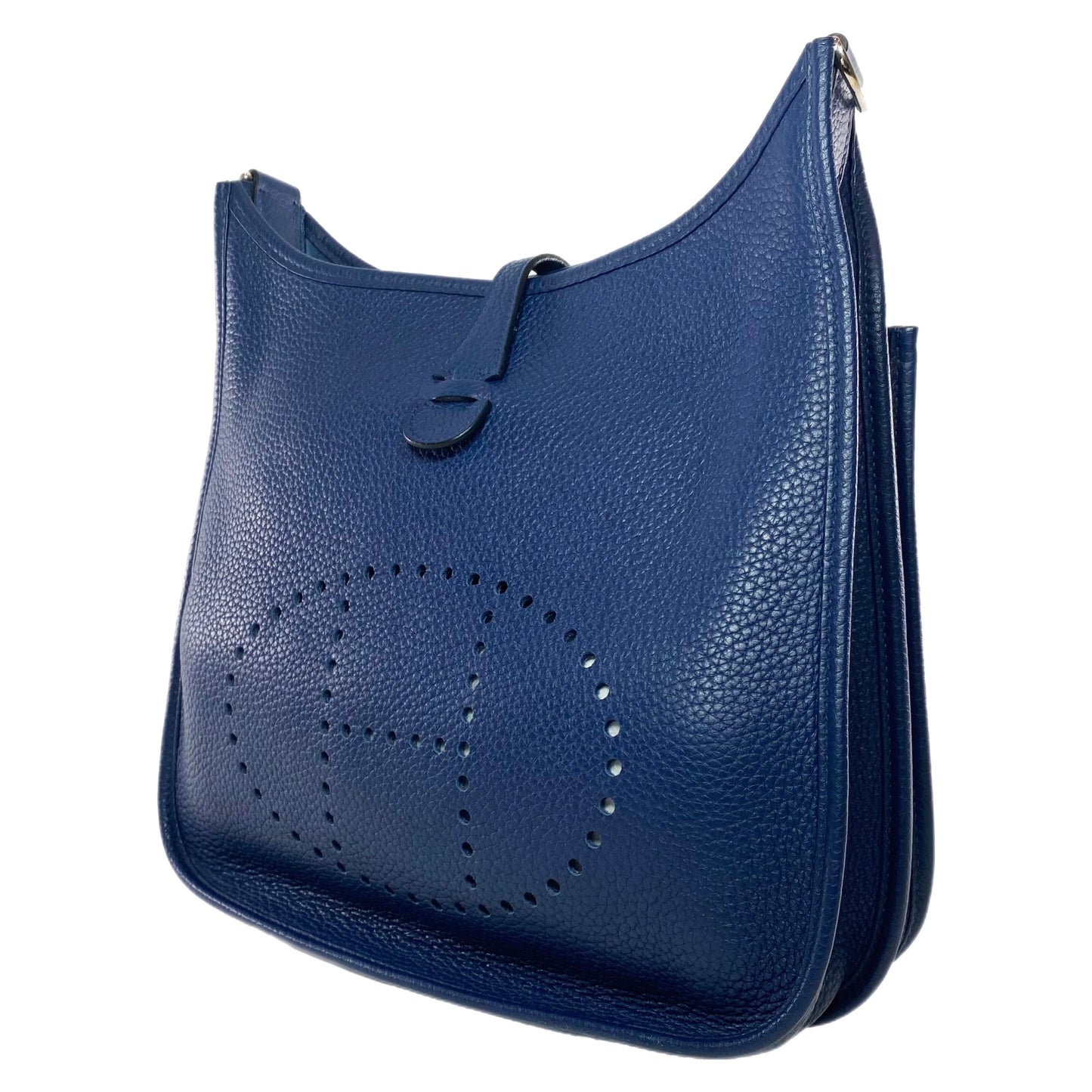 Hermes Evelyne PM Bleu Nuit Clemence Palladium Hardware