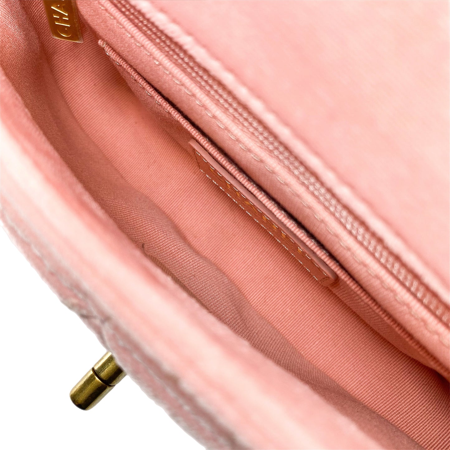 Chanel Pink Velvet Mini Flap Bag