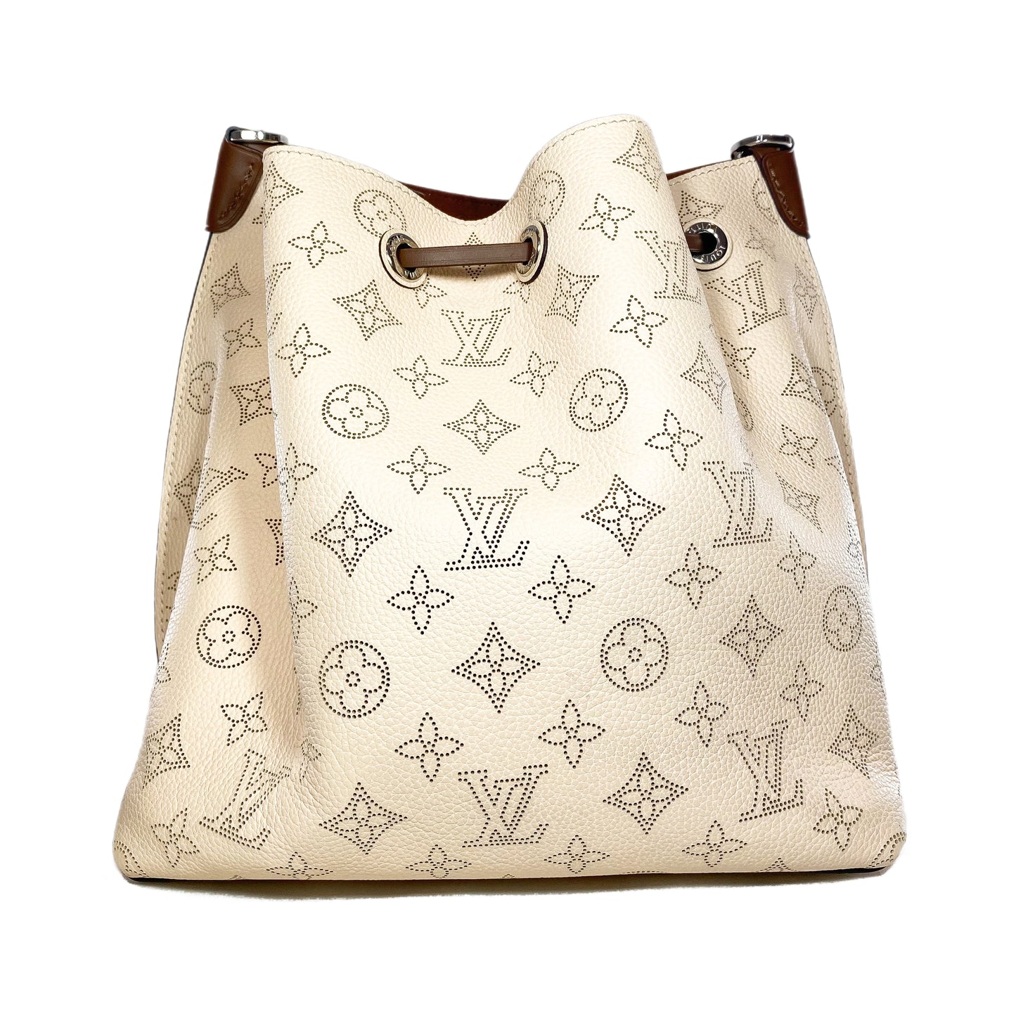 Louis Vuitton Cream Muria Mahina Bucket Bag