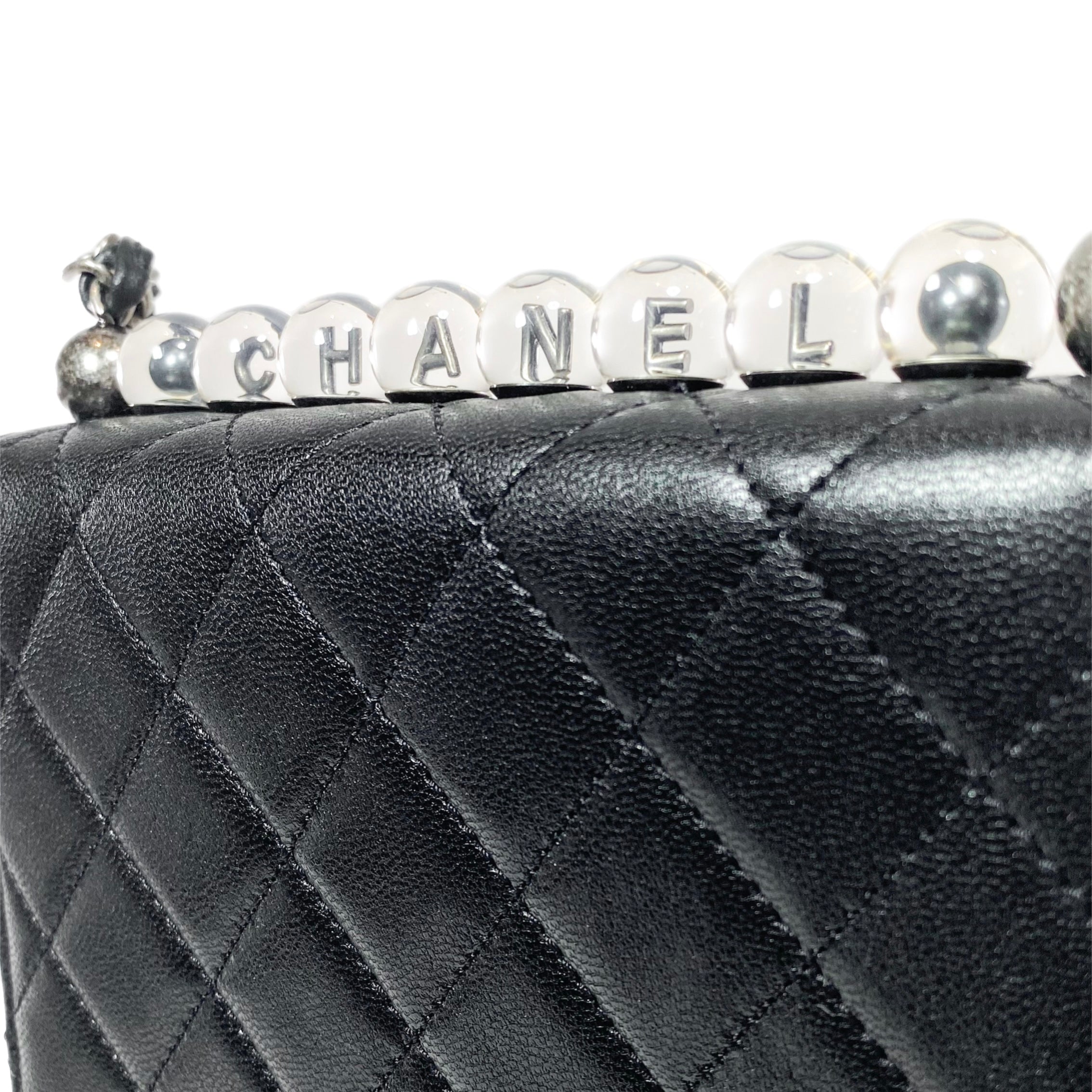 Chanel flap bag acrylic beads deals