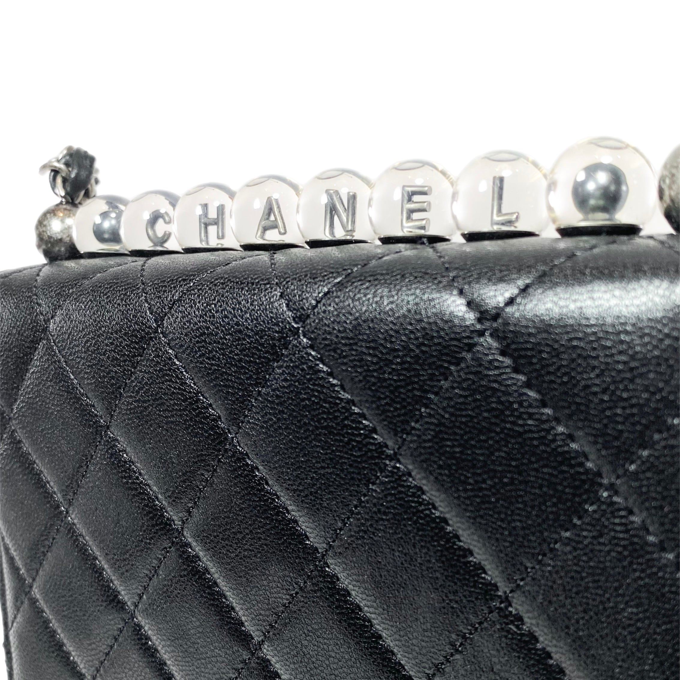 Chanel Chic Pearls Black Flap Bag