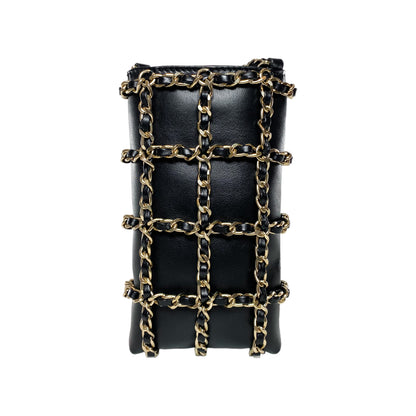 Chanel Black Tech Me Out Clutch with Chain