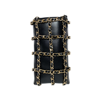 Chanel Black Tech Me Out Clutch with Chain