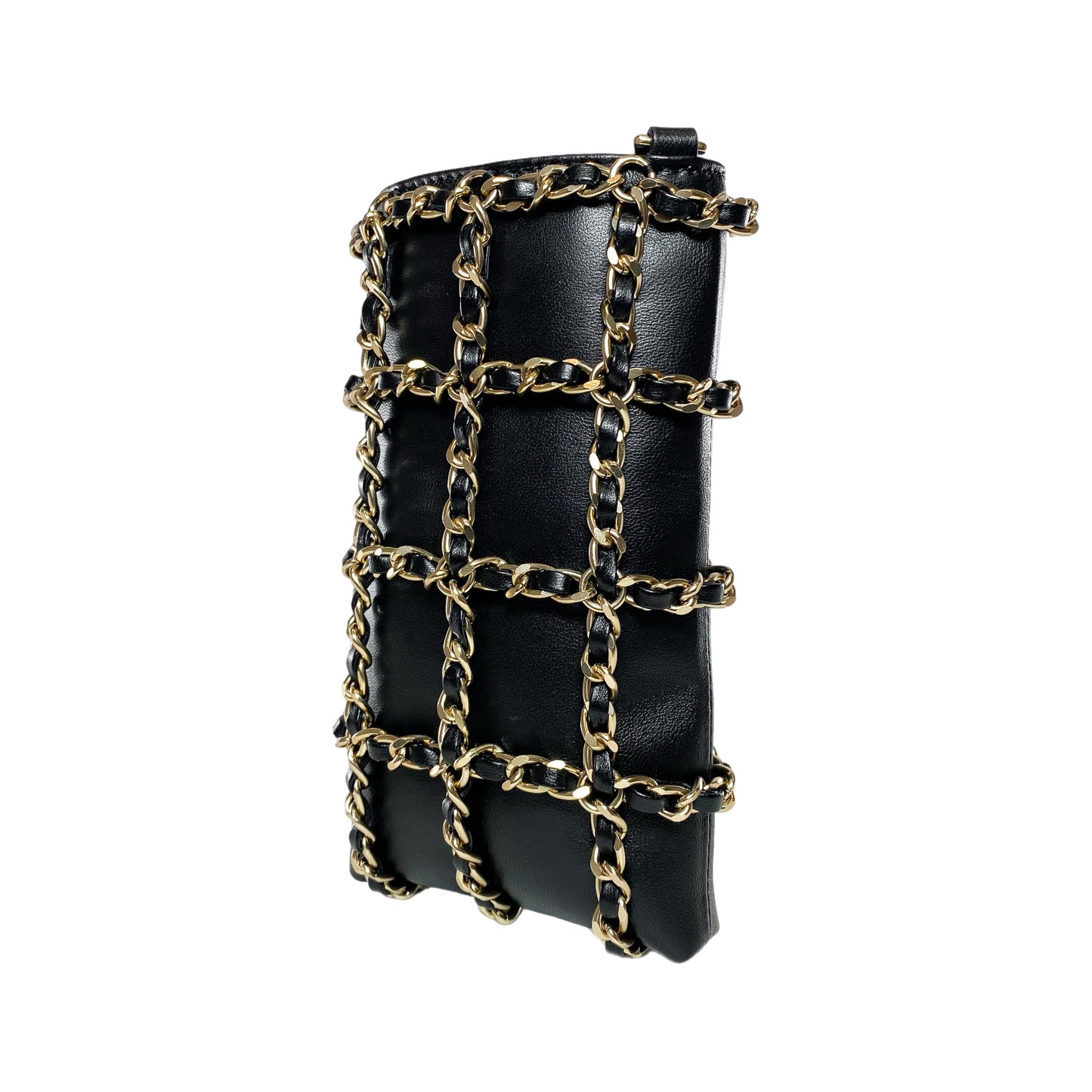Chanel Black Tech Me Out Clutch with Chain