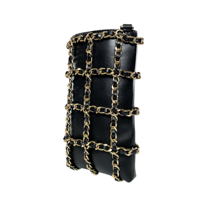 Chanel Black Tech Me Out Clutch with Chain