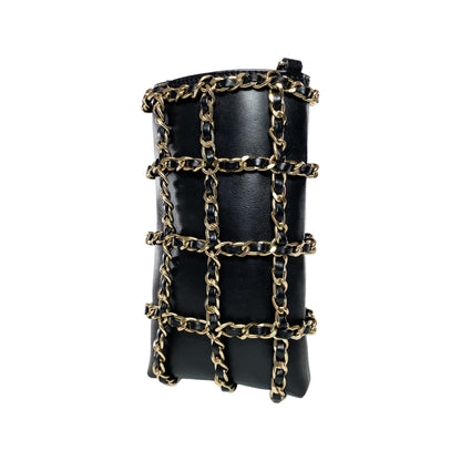 Chanel Black Tech Me Out Clutch with Chain