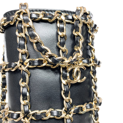 Chanel Black Tech Me Out Clutch with Chain